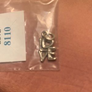 NWOT Sterling Silver Love Charm